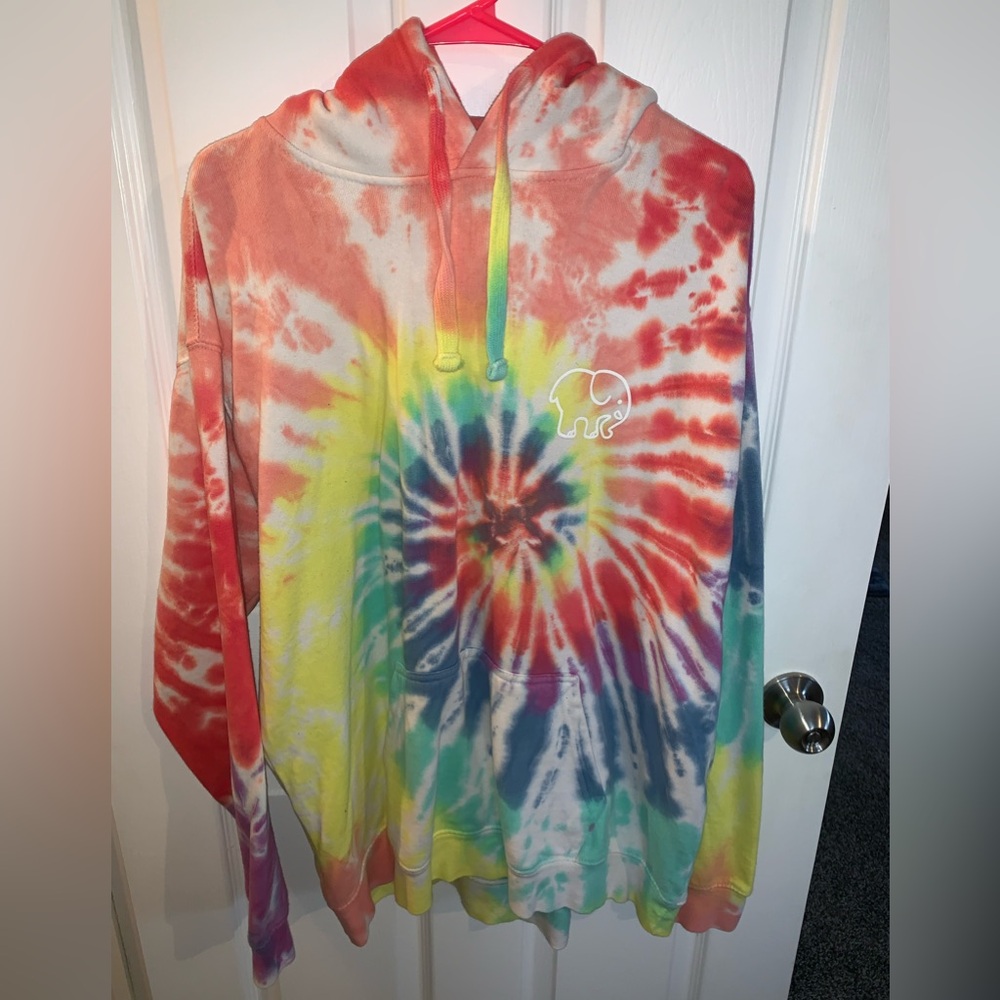 NWOT Ivory Ella Colorful Tie-Dye Hoodie - Picture 2 of 3